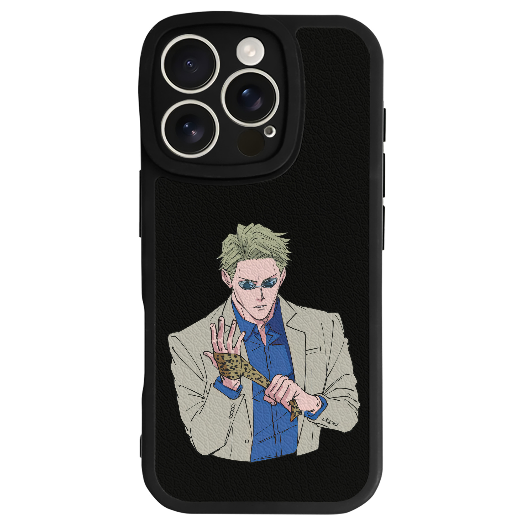 （画像用） 呪術廻戦 Jujutsu Kaisen 【iPhone 16シリーズ対応】シリコンスマホケース（レザー調） 材質：シリコン